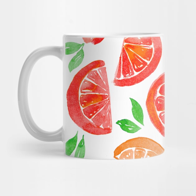 Watercolor grapefruit - orange by wackapacka